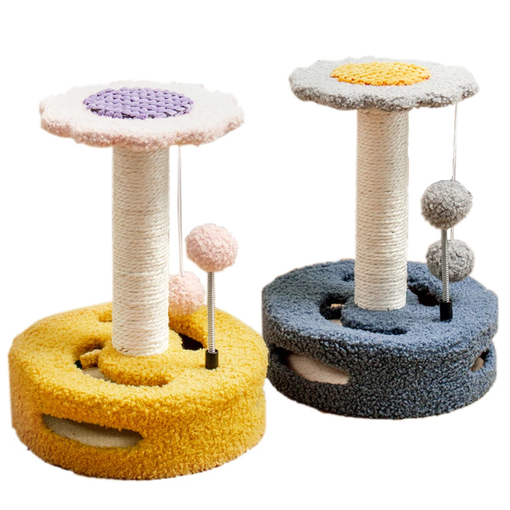 

new arrival Cat Climbing Frame Scratching Post Sisal Rope Tree Scratcher Pole Toy Grind Claw Jumping Platform pet cat suppies