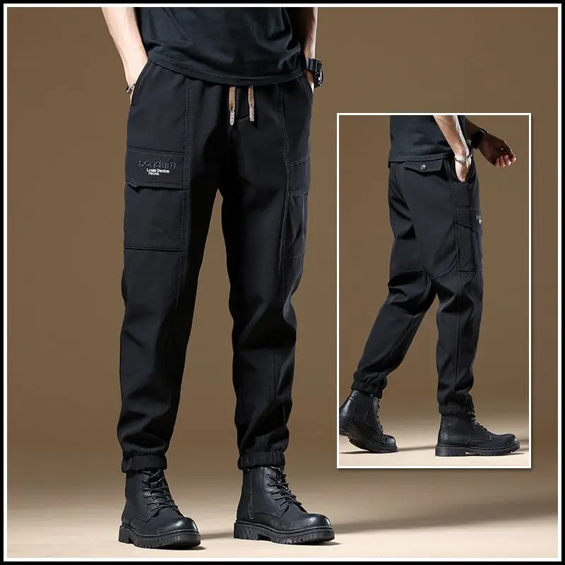 French workwear pants, men's trendy versatile leggings, spring and summer light colored drawstring casual pants with small feet
French workwear pants, men's trendy versatile leggings, spring and summer light colored drawstring casual pants with small feet