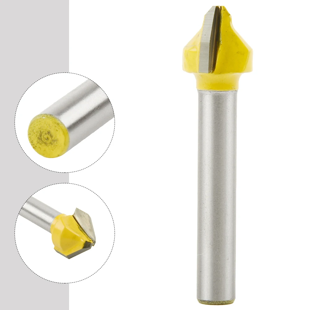 Cutting Performance Acrylic Engraving And Chamfer Router Bit Milling Cutter High Strength V-shaped Yellow/Silver
Cutting Performance Acrylic Engraving And Chamfer Router Bit Milling Cutter High Strength V-shaped Yellow/Silver