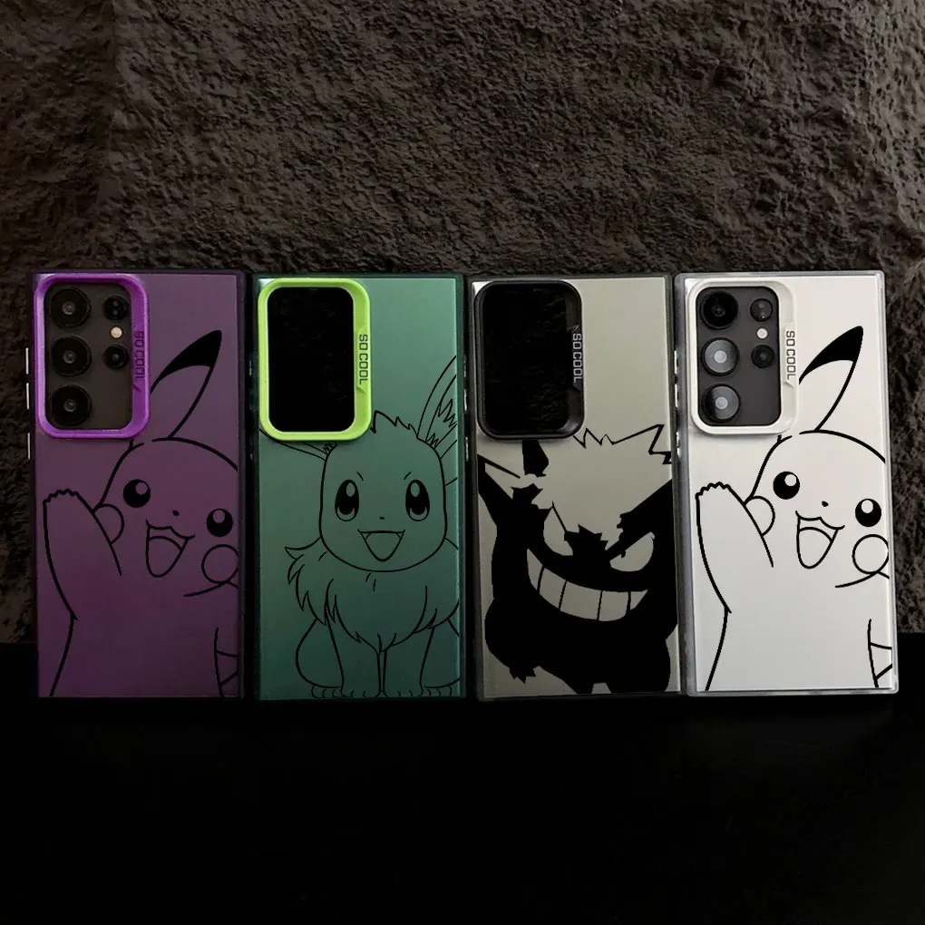 Line Pokemons Cartoon S25 Case For Samsung S25 S24 Ultra Carcasa For Galaxy S23 S22 S21 FE S20 Ultra Plus Shockproof Phone Cover Line Pokemons Cartoon S25 Case For Samsung S25 S24 Ultra Carcasa For Galaxy S23 S22 S21 FE S20 Ultra Plus Shockproof Phone Cover