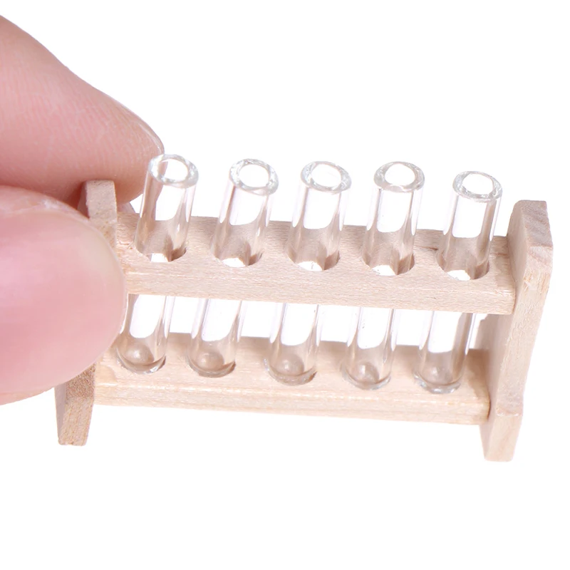 Newest 5pcs/set Laboratory Glass Test Tubes with Wooden Rack Set 1:12 Dollhouse Miniature Accessory Decoration Ornament
Newest 5pcs/set Laboratory Glass Test Tubes with Wooden Rack Set 1:12 Dollhouse Miniature Accessory Decoration Ornament