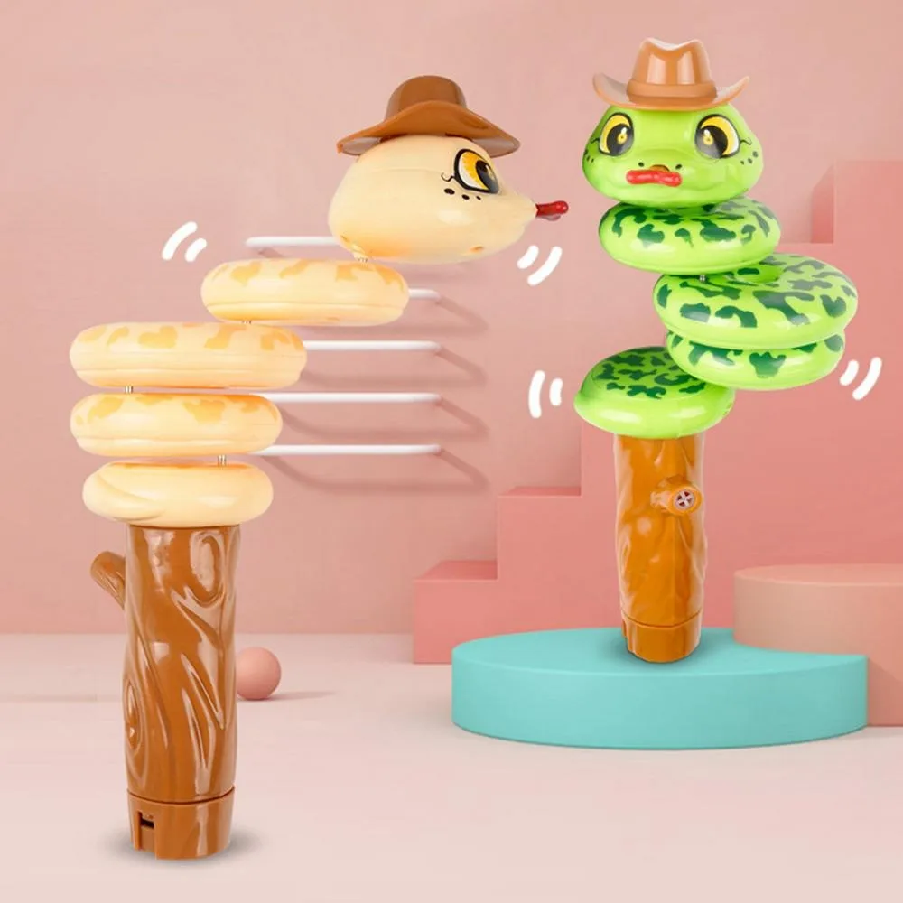 

Витая балансировочная игрушка в виде животного из мультфильма, свисающая зеленая/желтая обучающая балансировочная змея, забавная креативная вращающаяся игрушка-свисающая змея