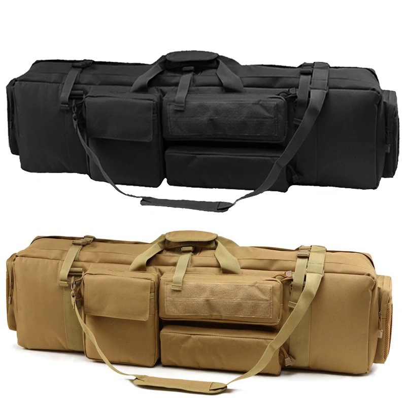 

Military Gun Bag Backpack Double Rifle Bag Case for M249 M4A1 M16 AR15 Airsoft Carbine Carrying Hunting Shooting Storage Case