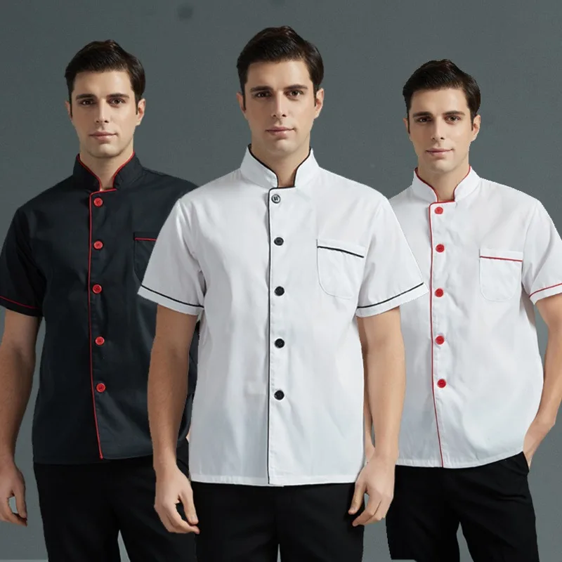 

Chef's Work Clothes Unisex Kitchen Restaurant Chef Waiter Pastry Chef Uniform Short/Long Sleeves Shirt Works Clothes