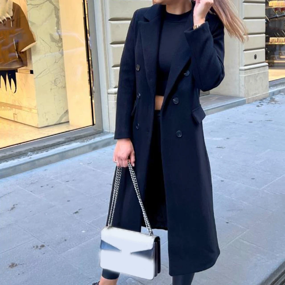 Women Winter Warm Woolen Trench Double Breasted Overcoat Long Sleeved Lapel Casual Jacket Coat Outwear Top Female Woolen Jacket
Women Winter Warm Woolen Trench Double Breasted Overcoat Long Sleeved Lapel Casual Jacket Coat Outwear Top Female Woolen Jacket