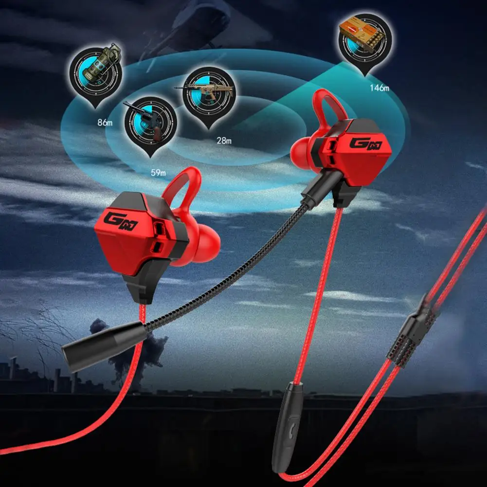 

G10 Wired Earphone High Fidelity Intelligent Noise Cancelling Ergonomic 3.5mm In-ear Surround With Microphone Gaming Headphones