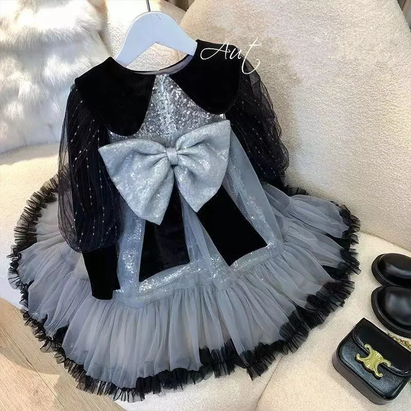 Autumn Girls Dress Princess Children Clothes Kids Dresses Sequined Party Birthday Ball Gown with Big Bow 3-8Y
Autumn Girls Dress Princess Children Clothes Kids Dresses Sequined Party Birthday Ball Gown with Big Bow 3-8Y