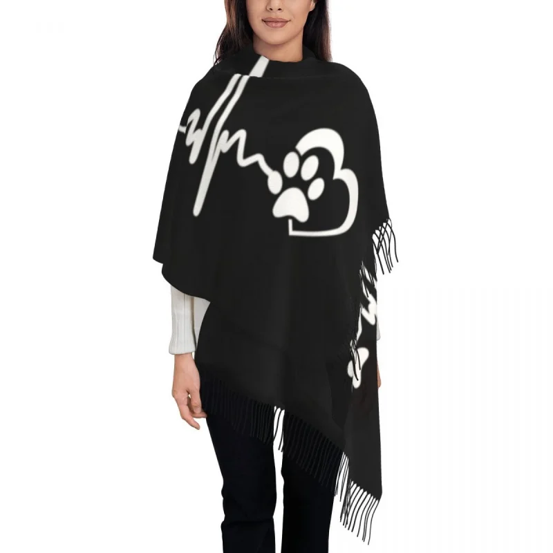 Stylish Poodle Heartbeat Tassel Scarf Women Winter Warm Shawls Wraps Ladies Cute Pudel Caniche Dog Scarves
Stylish Poodle Heartbeat Tassel Scarf Women Winter Warm Shawls Wraps Ladies Cute Pudel Caniche Dog Scarves