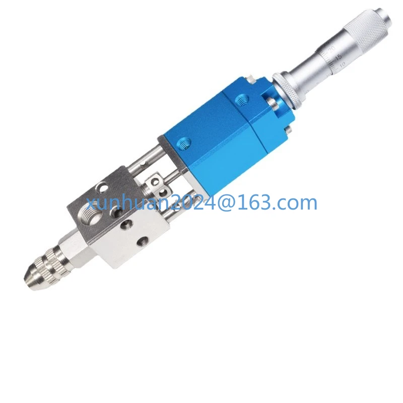 

2121 Micrometer Thimble Dispensing Valve Precision Single Liquid Valve UV Glue Ink Alcohol Pneumatic Hit Glue Valve