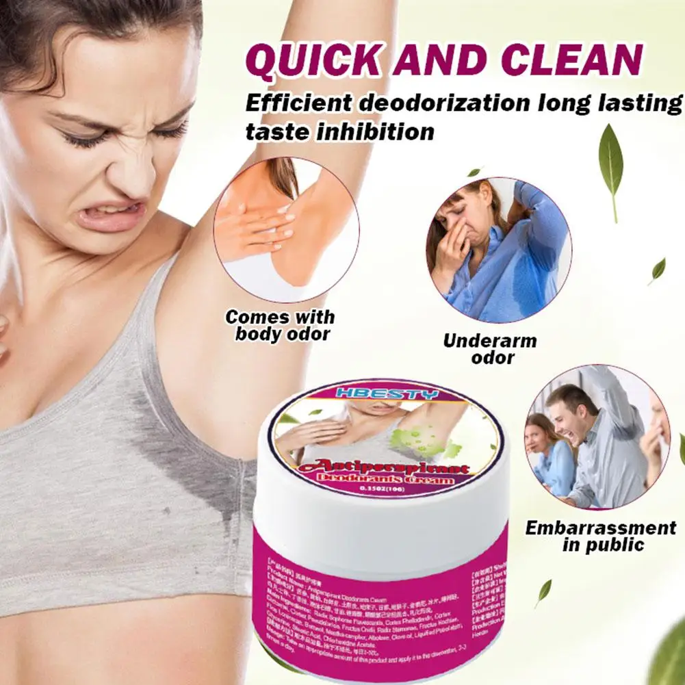 

Body Odor Remove Cream Underarm Bad Smell Sweating Care Antiperspirant Cream Removal Body Deodorant Refreshing Cleaning Arm A3O0