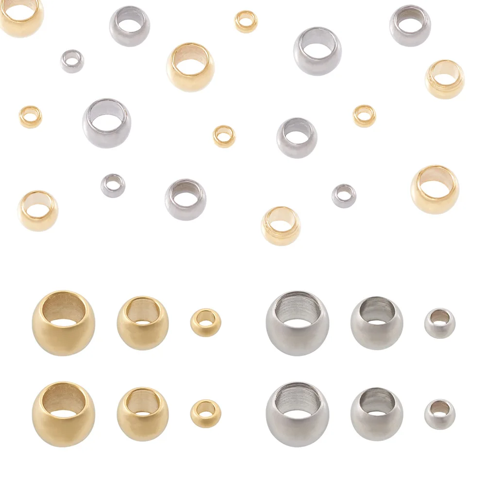 700Pcs 6 Style 304 Stainless Steel Spacer Beads Rondelle Shape Decoration Beads For Handmade Bracelet Jewelry Making Accessories
700Pcs 6 Style 304 Stainless Steel Spacer Beads Rondelle Shape Decoration Beads For Handmade Bracelet Jewelry Making Accessories