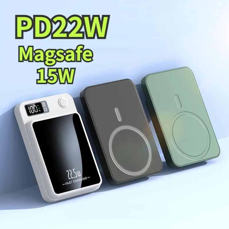 20000mAh Magnetic Power Bank 15W Magsafe Wilreless PD22W Fast Charge for IPhone 11 12 13 14 15 Mini Portable Powerbank Battery
20000mAh Magnetic Power Bank 15W Magsafe Wilreless PD22W Fast Charge for IPhone 11 12 13 14 15 Mini Portable Powerbank Battery