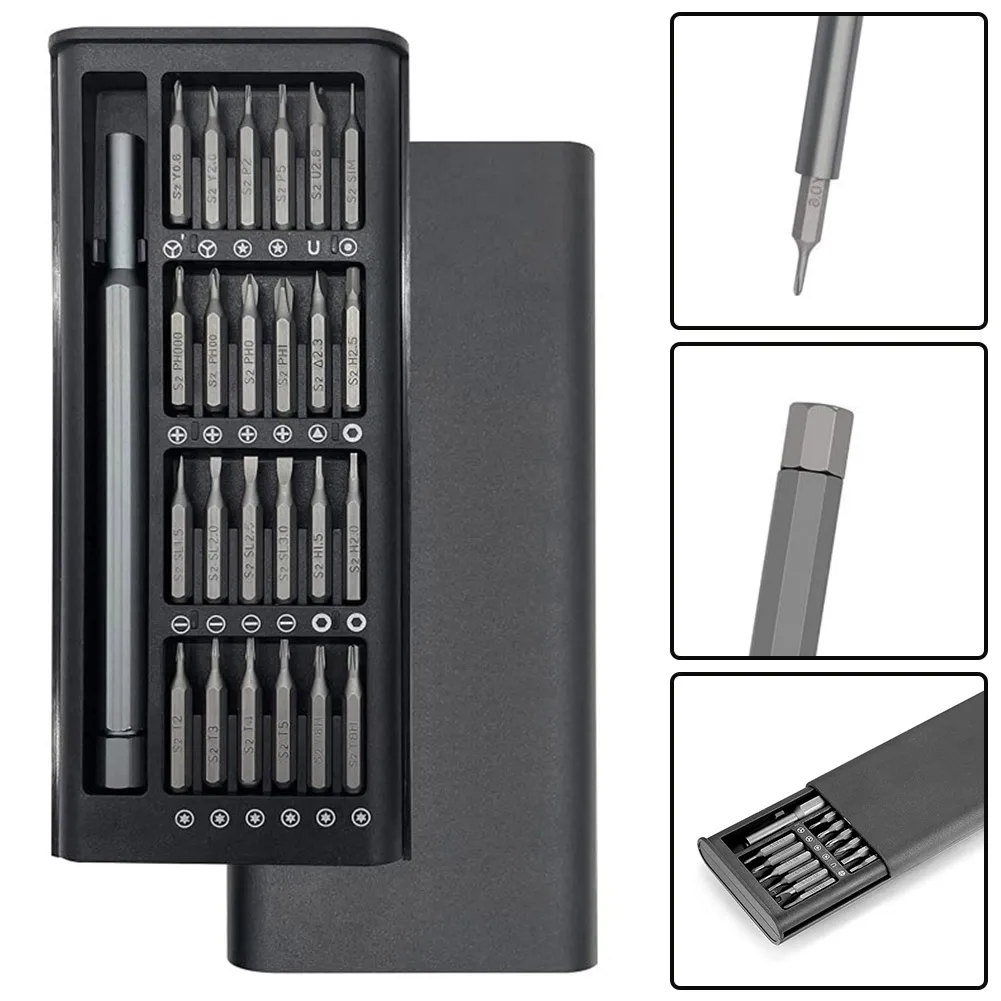 25 In 1 Precision Magnetic Screwdriver Torx Bit Mobile Phone PC Repair Hand Tools Manual Maintenance Tools Aluminum Handle
25 In 1 Precision Magnetic Screwdriver Torx Bit Mobile Phone PC Repair Hand Tools Manual Maintenance Tools Aluminum Handle