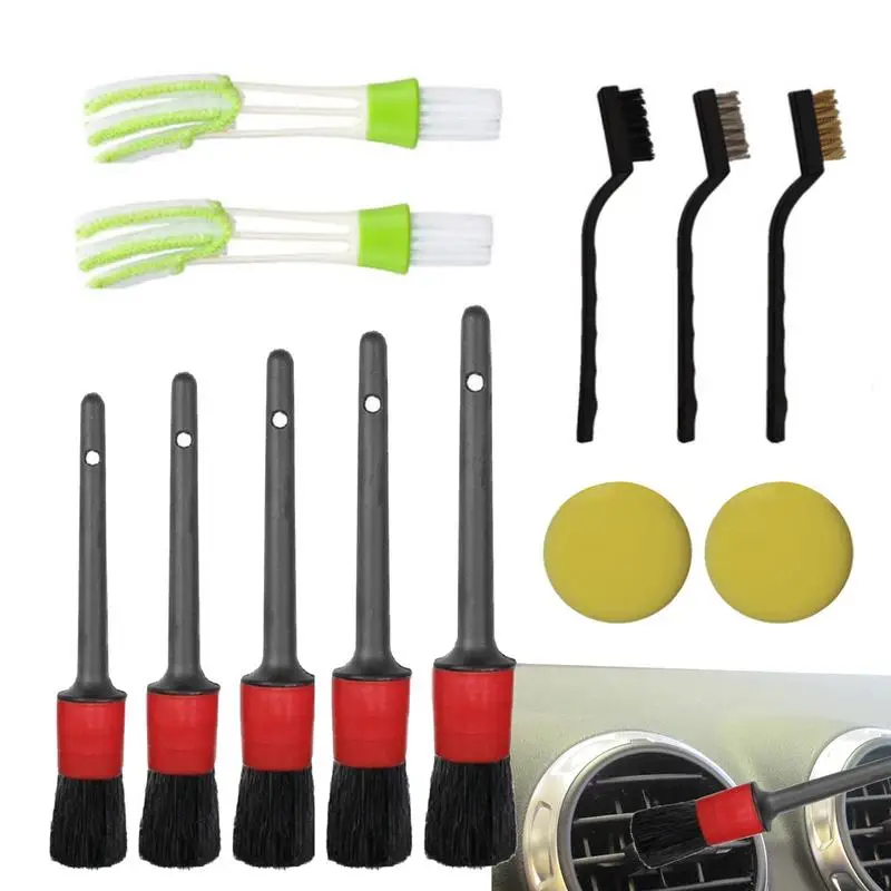 

Car Detailing Brushes Set Detail Dusting Brush Kit For Automotive Auto Detailing Supplies Car Detail Cleaner Tool For Cars SUV