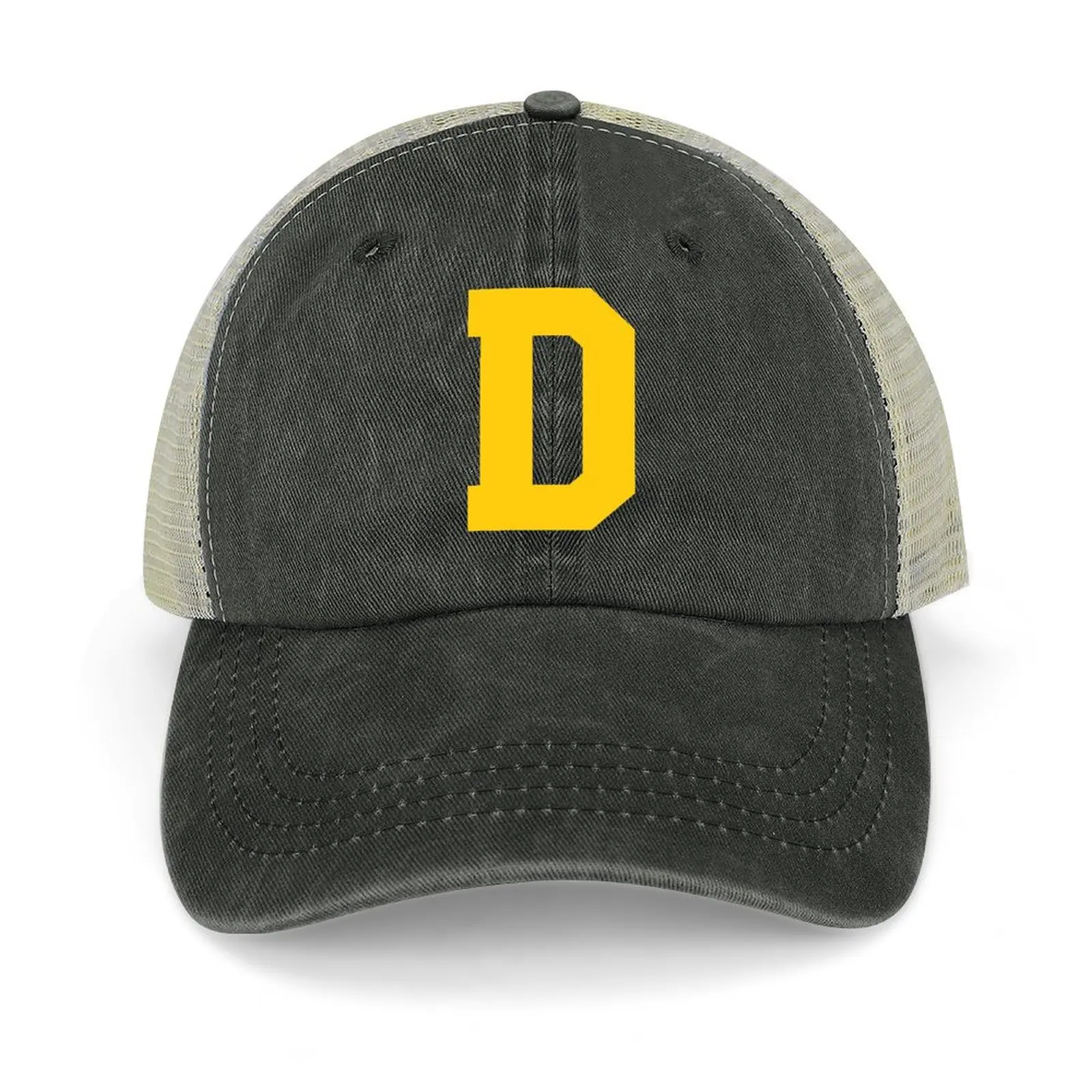 

Alphabet, Yellow D, Sports letter D Cowboy Hat Beach Icon Sun Cap funny hat Sun Hats For Women Men's