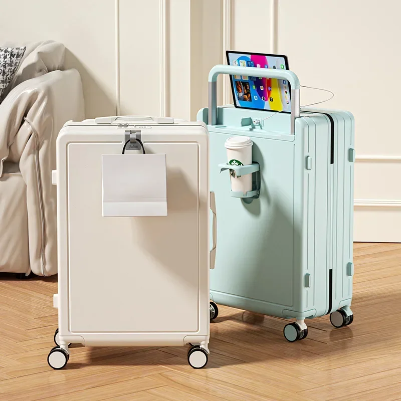 

20"22"24"26 Inch High Appearance Level Multi-purpose Trolley Boarding Box Ladies Wide Pull Bar Rolling Suitcase 트렁크를 굴리다