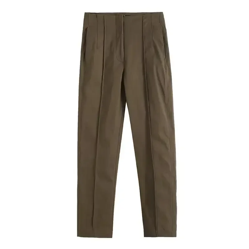 Women's 2023 Chic Fashion Two-color Casual Joker Pocket Zipper Micro Flared Pants Retro Open Line Design Women's Trousers Mujer
Women's 2023 Chic Fashion Two-color Casual Joker Pocket Zipper Micro Flared Pants Retro Open Line Design Women's Trousers Mujer