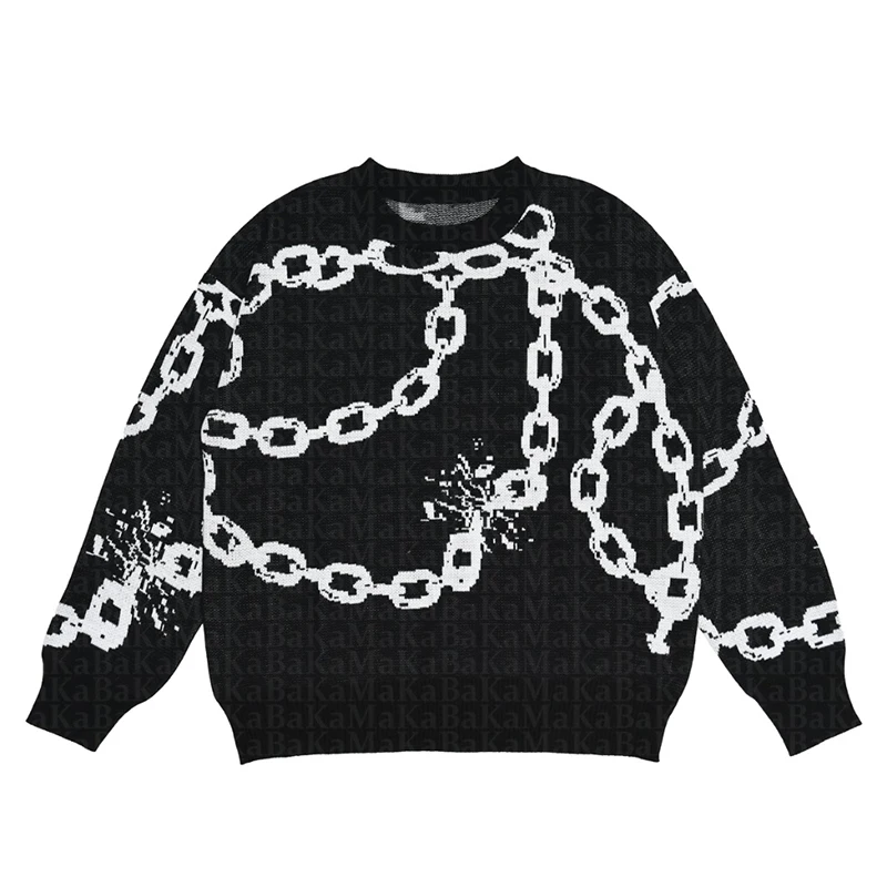 Women's Knitting Anime Print Pattern O Neck Pullover Sweater Streetwear Men's Oversized Harajuku Knitwear Women's Y2k Clothes
Women's Knitting Anime Print Pattern O Neck Pullover Sweater Streetwear Men's Oversized Harajuku Knitwear Women's Y2k Clothes