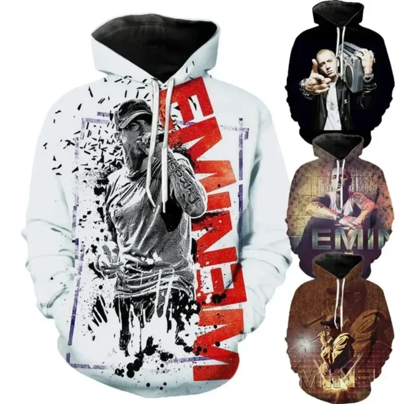 

Y2k Fshion Rap Stars Eminem 3d Print Hoodies for Men and Women Onlyfans Cosplay Men's Clothing Quality Sweatshirts