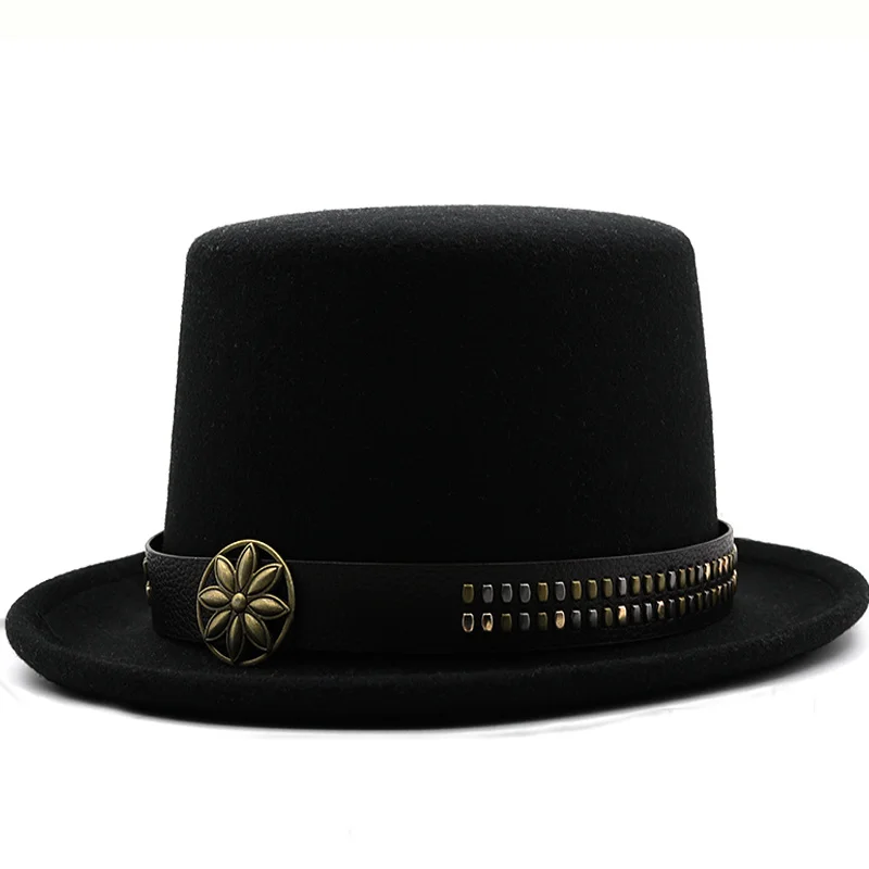 Simple Wool Felt Beaver Top Hat with Classic Belt Cylinder Hat for Women Men Mad Hatter Party Costume High Magician Cap
Simple Wool Felt Beaver Top Hat with Classic Belt Cylinder Hat for Women Men Mad Hatter Party Costume High Magician Cap