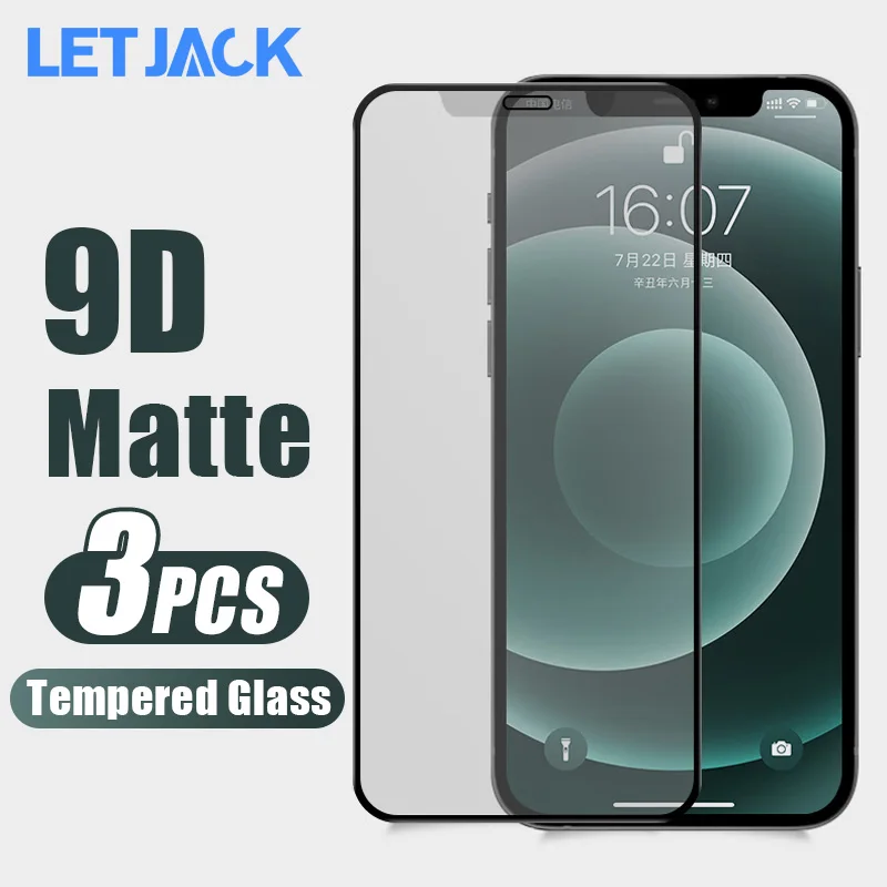 

1-3Pcs No Fingerprint Matte Tempered Glass for iPhone 11 12 13 Mini 14 Plus Screen Protectors for iPhone 14 Pro Max Frosted Film