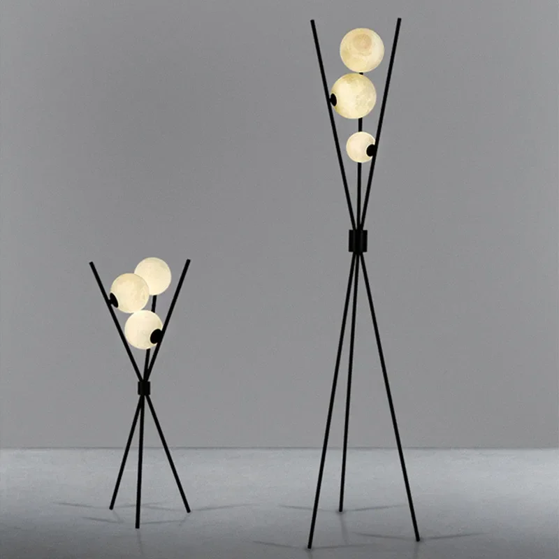 

Nordic LED Floor Lamp 3D Moon Table Standing Light for Living Room Bedroom Bedside Light Tripod Lamp Loft Study Decor Desk Light