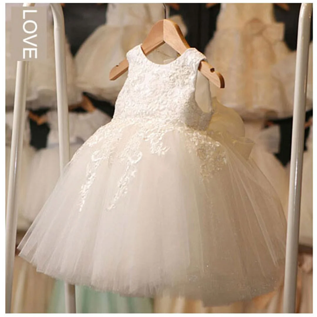 

Flower Girl Dresses Bridesmaid Party Pageant Dresses Lace Flower Girls Gowns White First Communion Dress