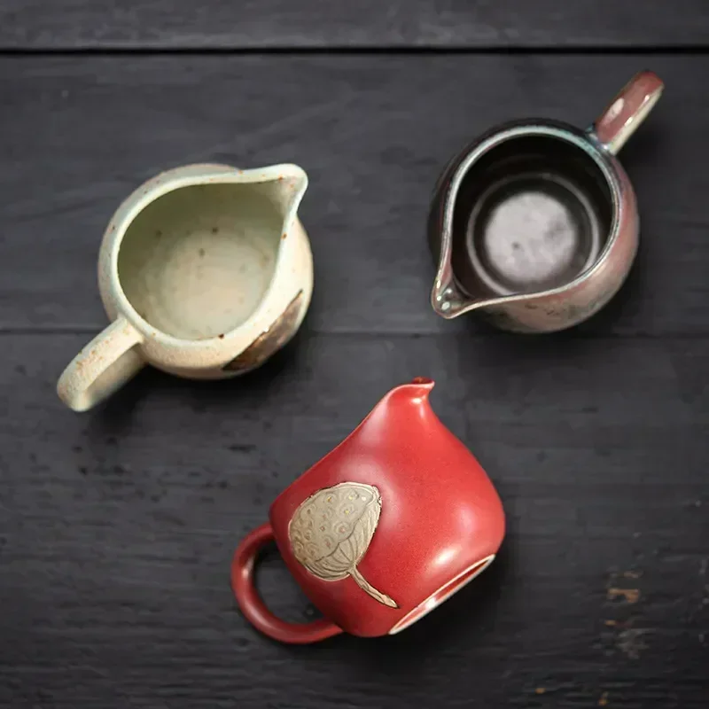 

Tea Pot Utensils Ceramic Large Size Fair Fu Glow Baked Kiln Seedpod Retro Cup Pitcher Lotus Handmade Kung
