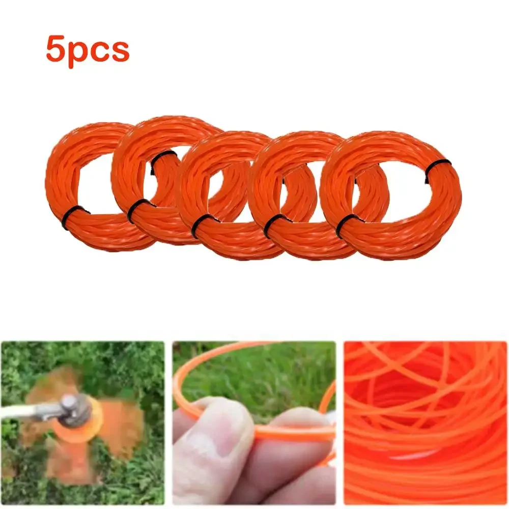 5pcs Nylon Trimmer Line Grass Cutter Rope Trimmer Roll Cord Wire String For Ego Grade 0.095 In. Brushcutter Cord Orange
5pcs Nylon Trimmer Line Grass Cutter Rope Trimmer Roll Cord Wire String For Ego Grade 0.095 In. Brushcutter Cord Orange