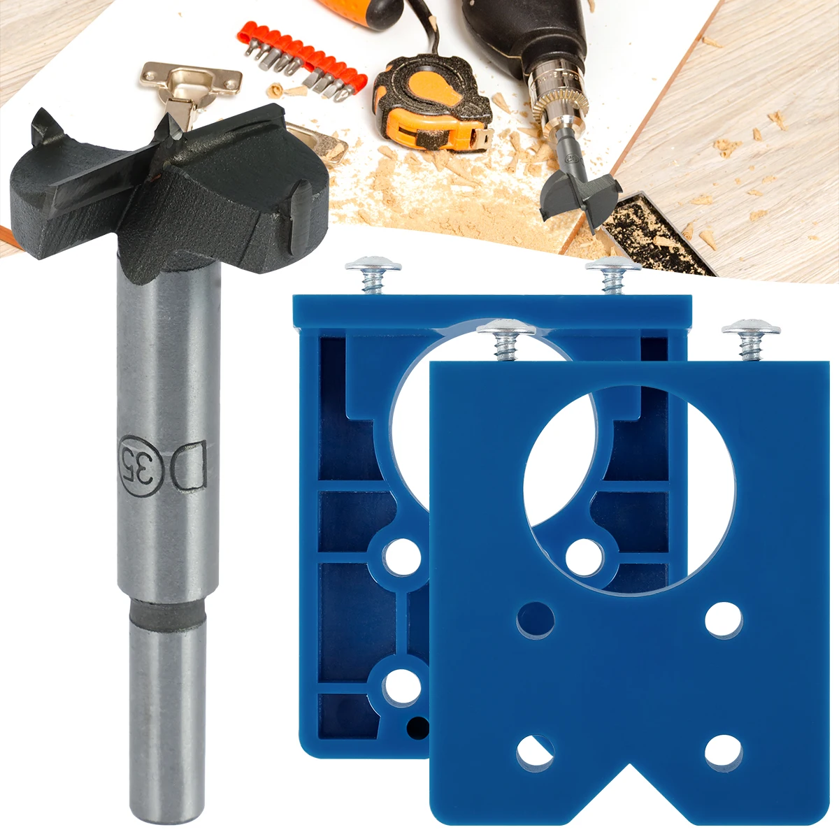 Concealed Hinge Hole Jig 35mm Professional Hinge Drilling Hole Router Jig Sturdy Hole Cutter Guide Durable Woodworking Cutting
Concealed Hinge Hole Jig 35mm Professional Hinge Drilling Hole Router Jig Sturdy Hole Cutter Guide Durable Woodworking Cutting