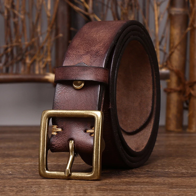 Vintage Brass Belt Buckle Leather Belt For Men Waist Retro Cowboy Jeans Genuine Leather Belt Cowskin Men Ceinture
Vintage Brass Belt Buckle Leather Belt For Men Waist Retro Cowboy Jeans Genuine Leather Belt Cowskin Men Ceinture
