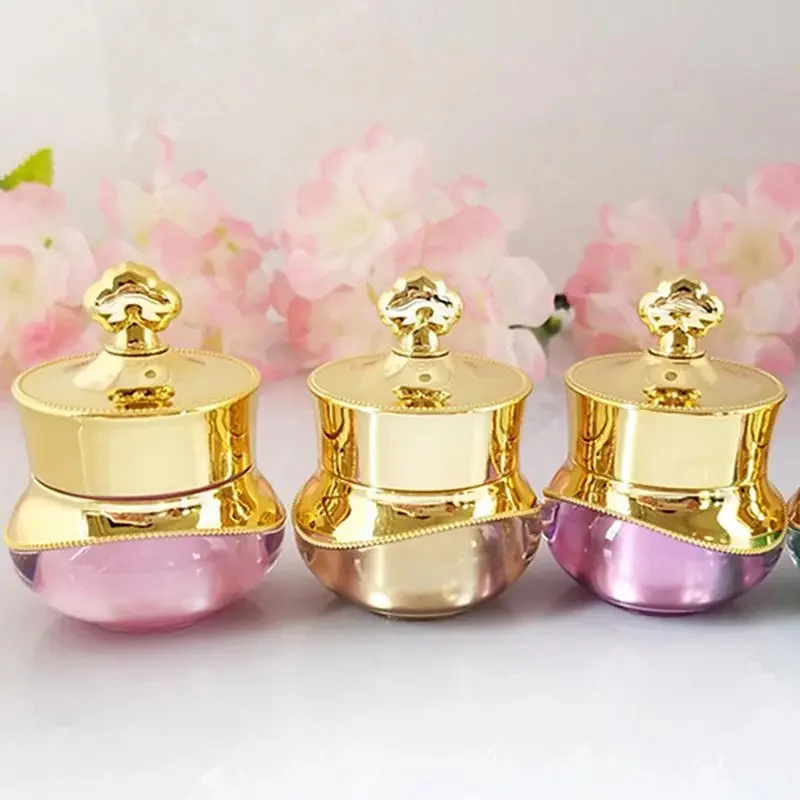 

Refillable Bottles Pink Plastic Empty Makeup Jar Pot Travel Face Cream Lotion Cosmetic Container