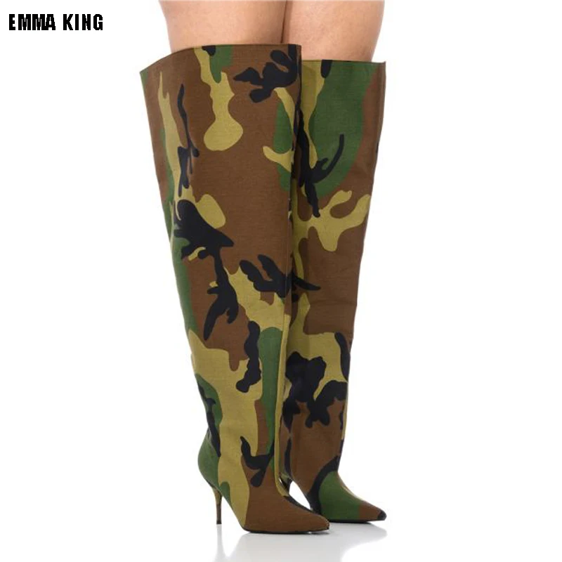 Женские сапоги выше колена с острым носком, камуфляжные привлекательные сапоги в стиле панк, роскошные сапоги до середины икры на тонком высоком каблуке, новинка зимы 2023
Женские сапоги выше колена с острым носком, камуфляжные привлекательные сапоги в стиле панк, роскошные сапоги до середины икры на тонком высоком каблуке, новинка зимы 2023