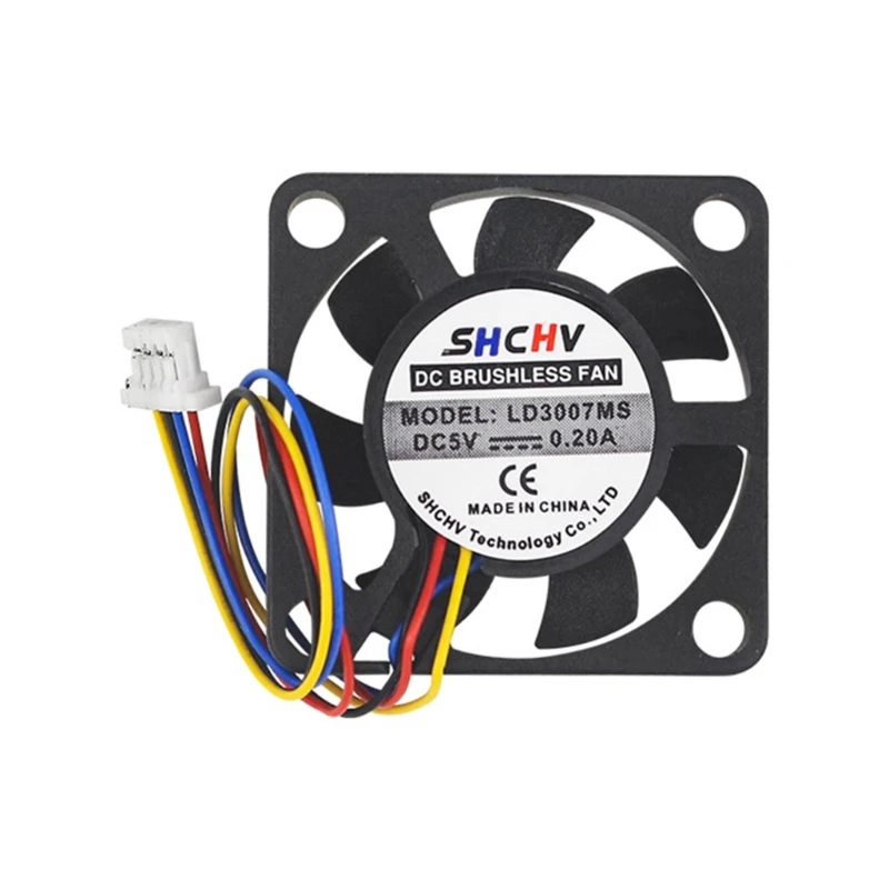 

5V Cooling Fan 4pin Jst Terminal For RaspberryPi5 Official Cooling Radiator Fan 30x30mm Replacement Fixed Radiator