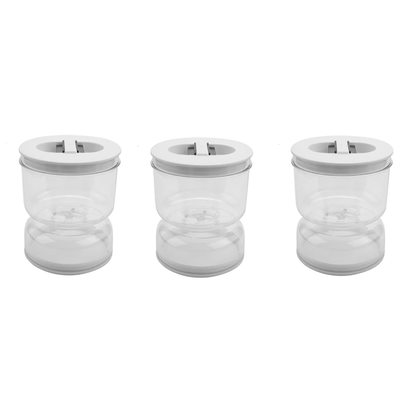 

3Pcs Pickle Container Dry And Wet Dispenser Pickles And Olives Hourglass Jar Container For Home Kitchen Separator Organizer