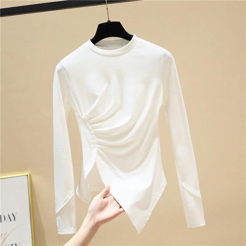Long Sleeve Sleeved Solid Color T-shirt Round Neck Bottomed Shirt Women Tshirt Inner Wear Autumn Winter Foreign Versatile Tight
Long Sleeve Sleeved Solid Color T-shirt Round Neck Bottomed Shirt Women Tshirt Inner Wear Autumn Winter Foreign Versatile Tight