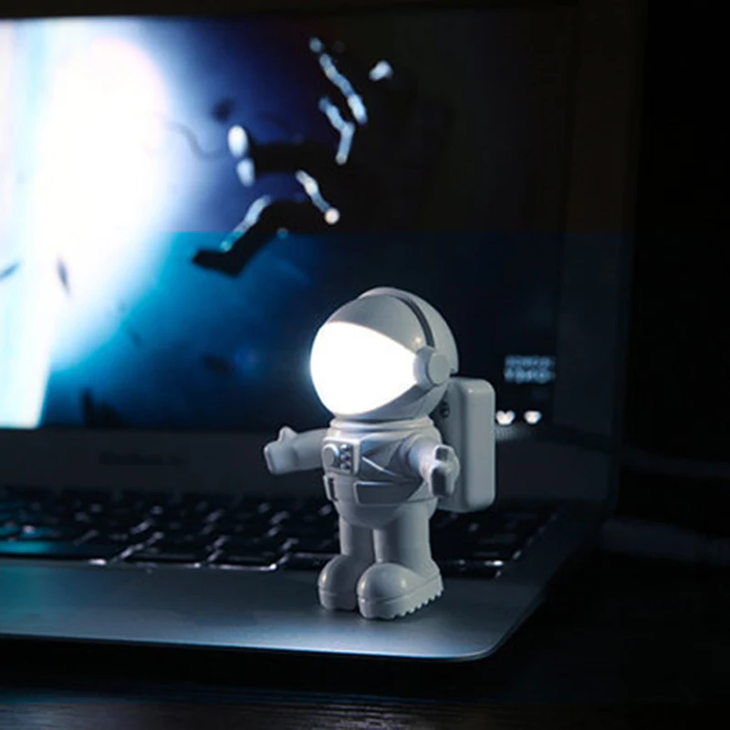 

Mini LED Night Light White DC 5V Flexible Portable Table Lamp Spaceman Astronaut USB Tube Lamp for Laptop PC Notebook Reading