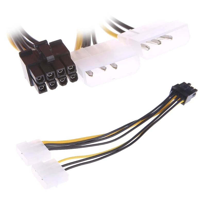 E9LB Dual Molex 4-контактный штекер на 8-контактный разъем PCI для экспресс-кабеля преобразователя питания для видеокарты Pci-e
E9LB Dual Molex 4-контактный штекер на 8-контактный разъем PCI для экспресс-кабеля преобразователя питания для видеокарты Pci-e
