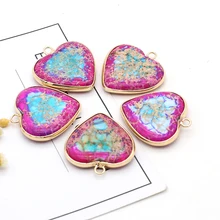 Natural Stone Pendants Heart Shape Purple Imperial Jasper Stone Ornament Charms for Jewelry Making Gift Accessories
Natural Stone Pendants Heart Shape Purple Imperial Jasper Stone Ornament Charms for Jewelry Making Gift Accessories