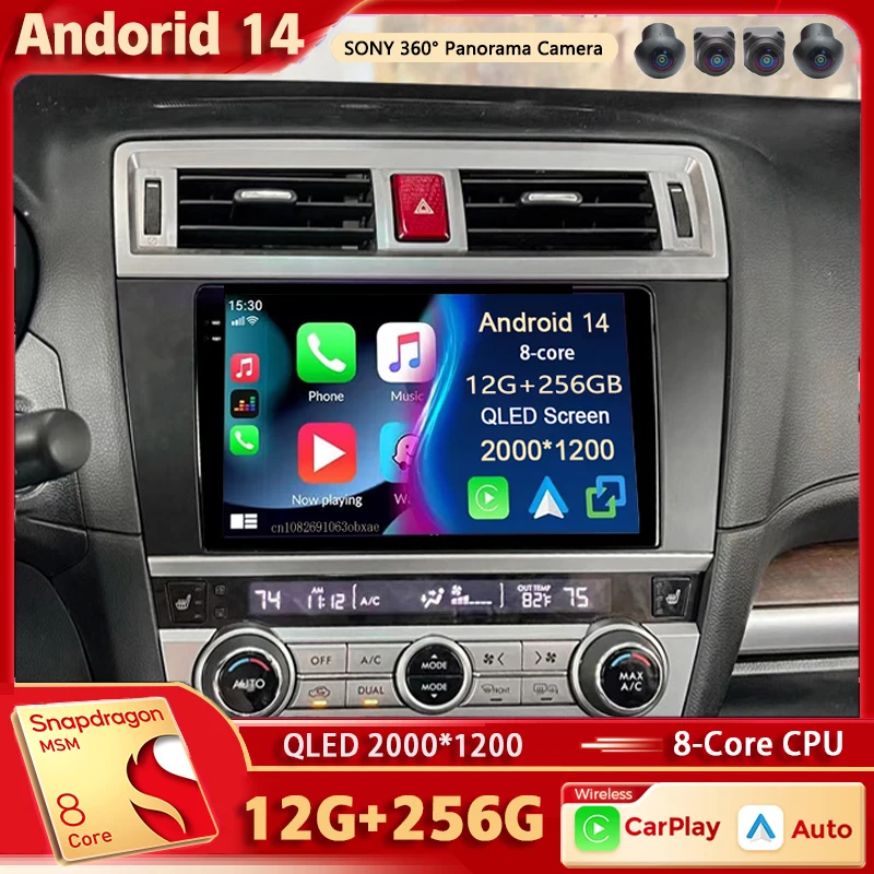 

Android 14 для Subaru Outback 5 Legacy 6 2014 -2017 2K QLED стерео Автомагнитола мультимедийный видеоплеер GPS AI Voice CarPlay 4G DSP