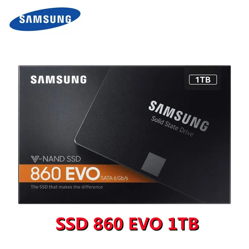 Акция! Внутренний твердотельный накопитель Samsung SSD 860 EVO 1 ТБ жесткий диск SATA3 2 5