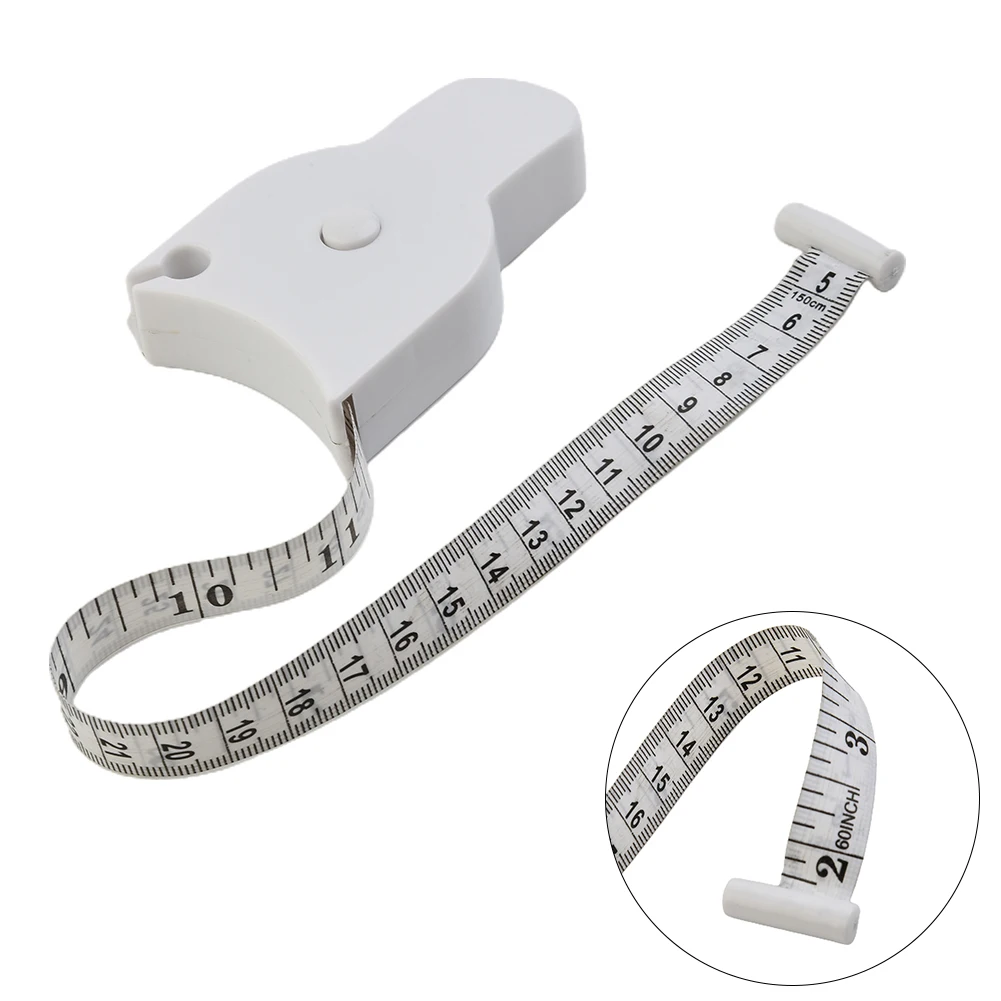White Tape measure 150cm 8.5*5.3*2cm Mini Body tape Measure tool Plastic Portable Retractable Useful High Quality
White Tape measure 150cm 8.5*5.3*2cm Mini Body tape Measure tool Plastic Portable Retractable Useful High Quality