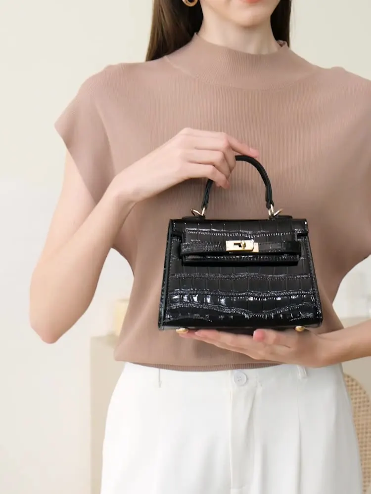 

Кожаная женская сумка, Новая высококачественная сумка через плечо, сумка-Кроссбоди, большая прозрачность, простая Роскошная модная сумка в стиле ретро