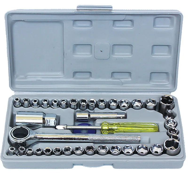 Auto Repair Tool 40-piece Set of Car Motorcycle Socket Combination Wrench Repair Tool Emergency Box Repair Tool Box
Auto Repair Tool 40-piece Set of Car Motorcycle Socket Combination Wrench Repair Tool Emergency Box Repair Tool Box
