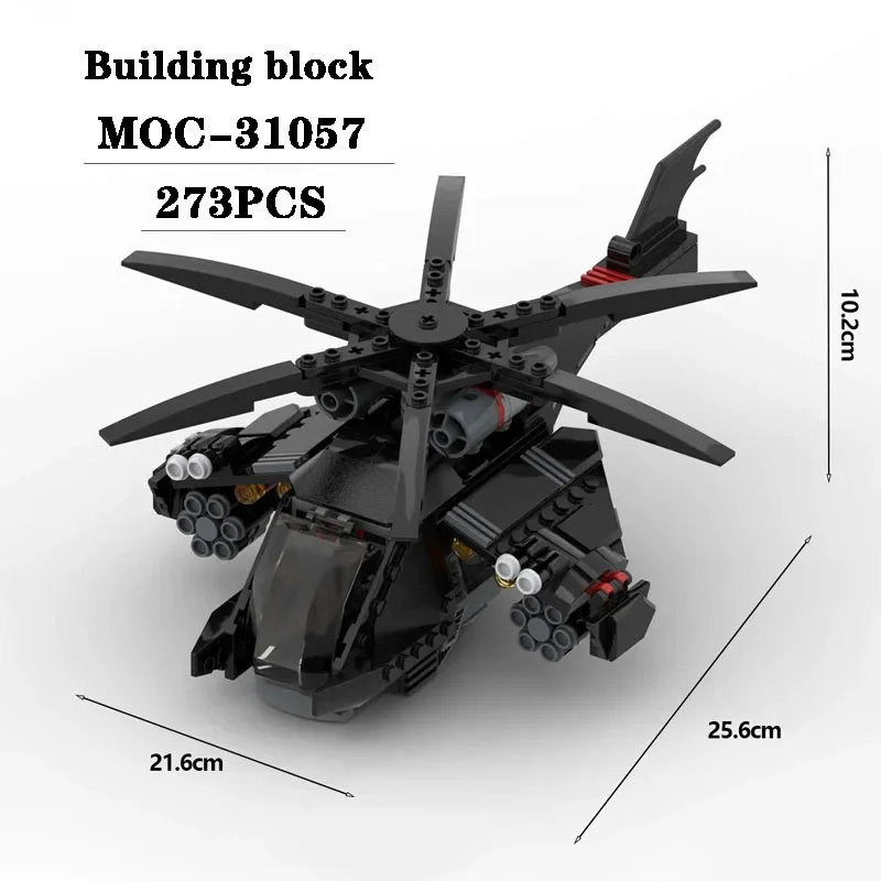 MOC-31057 Block Cool Black Aircraft Splice Block Model 273PCS Adult and Children's Puzzle Education Birthday Christmas Toy Gift
MOC-31057 Block Cool Black Aircraft Splice Block Model 273PCS Adult and Children's Puzzle Education Birthday Christmas Toy Gift