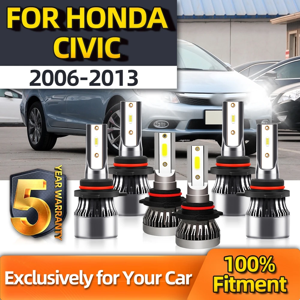 TEENRAM 3 Pairs Combo Led Headlight Bulbs Ultra-white High 9005 Low 9006 Fog Light H11 For Honda Civic 2006 2007 2008-2013
TEENRAM 3 Pairs Combo Led Headlight Bulbs Ultra-white High 9005 Low 9006 Fog Light H11 For Honda Civic 2006 2007 2008-2013
