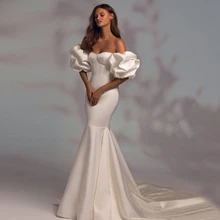 Ivory Mermaid Wedding Dress Satin Sweetheart Neck Tank Sleeves Customize Bridal Gown Zipper Back Sweep Train Vestido Novia 2022
Ivory Mermaid Wedding Dress Satin Sweetheart Neck Tank Sleeves Customize Bridal Gown Zipper Back Sweep Train Vestido Novia 2022