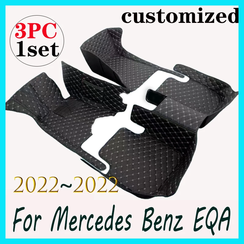 

Car Floor Mats For Mercedes Benz EQA 2022 Custom Auto Foot Pads Automobile Carpet Cover Interior Accessories