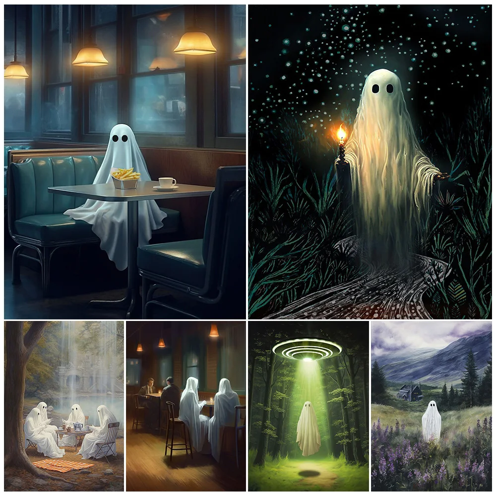 Ghost In Cafeteria,Ghost In Lavender Garden,Fantasy Wall Art Canvas Painting Funny Gothic Ghost Artwork Poster Print Home Decor
Ghost In Cafeteria,Ghost In Lavender Garden,Fantasy Wall Art Canvas Painting Funny Gothic Ghost Artwork Poster Print Home Decor