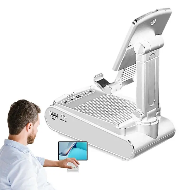 Mobile Phone Holder with Charger Fast Charger With Stereo U Disk Card Slot Adjustable Height Free Angles Fast Wireless Charging
Mobile Phone Holder with Charger Fast Charger With Stereo U Disk Card Slot Adjustable Height Free Angles Fast Wireless Charging